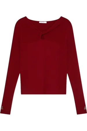 Patrizia Pepe Femme, Pulls, Rouge, Taille: 36 FR Élégant Sac à Main en Cuir Noir