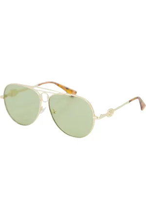 Le Specs Unisex, Accessoires, Jaune, Taille: L Lunettes de soleil dorées 