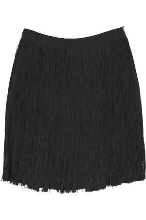 Alberta Ferretti Femme, Jupes, Noir, Taille: 38 FR Jupe en Soie Noire Style Élégant
