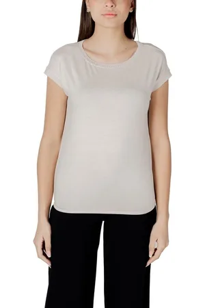 Street one Femme, Tops, , Taille: 42 FR T-shirt en Viscose avec Col Décoratif