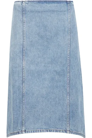 J.W.Anderson Femme, Jupes, Bleu, Taille: 38 FR Robe Midi à Superpositions avec Fermeture Avant