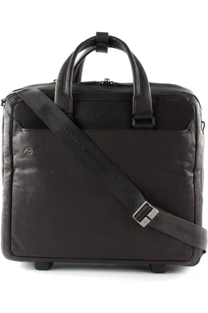 Piquadro Homme, Sacs, Brun, Taille: ONE Size Mallette à roulettes carrée noire pour ordinateur