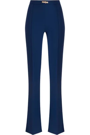 Elisabetta Franchi Femme, Pantalons, Bleu, Taille: 42 FR Chemisier Élégant avec un Design Unique