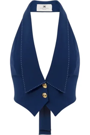 Elisabetta Franchi Femme, Vestes, Bleu, Taille: 36 FR Robe Élégante Mode Femme