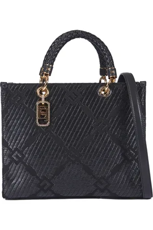 Elisabetta Franchi Femme, Sacs, Noir, Taille: ONE Size Sac Tote Jacquard Chic Noir