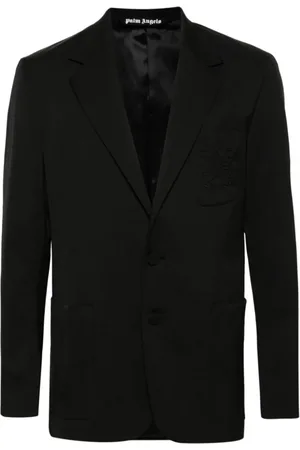 Palm Angels Homme, Vestes, Noir, Taille: S Blazer Monogramme