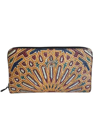 Gabs Femme, Accessoires, Multicolore, Taille: ONE Size Portefeuille en cuir marron avec fermeture à glissière