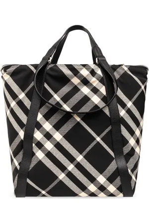 Burberry Homme, Sacs, Noir, Taille: ONE Size Sac shopping à carreaux