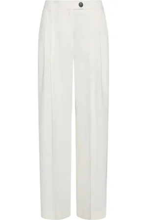 MARELLA Femme, Pantalons, Blanc, Taille: 40 FR Pantalon en satin doux