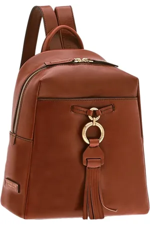 The Bridge Femme, Sacs, Brun, Taille: ONE Size Sac à dos en cuir marron Margherita