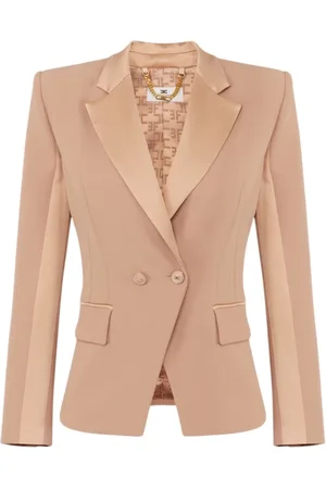 Elisabetta Franchi Femme, Vestes, Rose, Taille: 44 FR Élégant Mélange de Polyester et Élasthanne