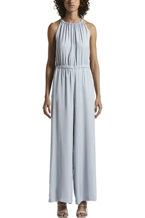 PESERICO SIGN Femme, Robes, Bleu, Taille: 34 FR Combinaison en viscose avec fente latérale