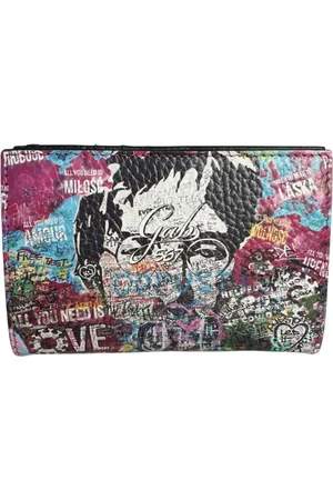 Gabs Femme, Accessoires, Multicolore, Taille: ONE Size Porte-monnaie en cuir rose à thème de voyage