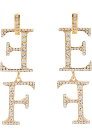Elisabetta Franchi Femme, Accessoires, Jaune, Taille: ONE Size Lustre en Laiton et Verre