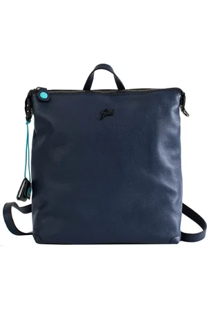 Gabs Femme, Sacs, Bleu, Taille: ONE Size Sac à dos en cuir noir pour femme