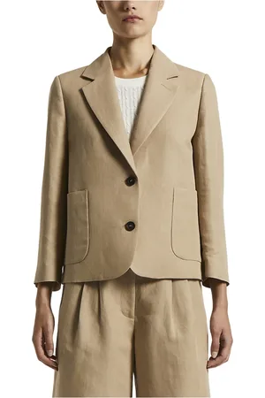 PESERICO SIGN Femme, Vestes, , Taille: 36 FR Blazer en lin et viscose à un bouton