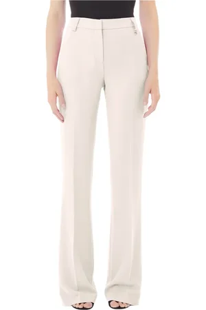 Liu Jo Femme, Pantalons, Blanc, Taille: 44 FR Mélange Élégant de Polyester et Élasthanne