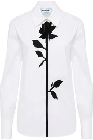 Blugirl Femme, Blouses et Chemises, Blanc, Taille: 38 FR Style T-shirt en Coton