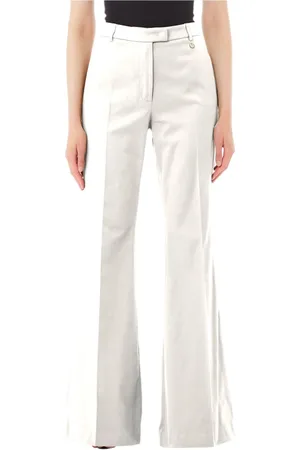 Liu Jo Femme, Pantalons, Blanc, Taille: 34 FR Jean Tendance en Mélange Coton-Élasthanne