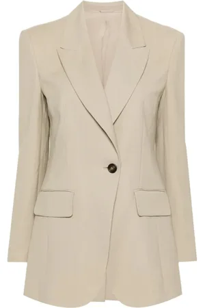 Brunello Cucinelli Femme, Vestes, , Taille: 40 FR Veste Élégante Bleu Clair Vêtements pour Femmes