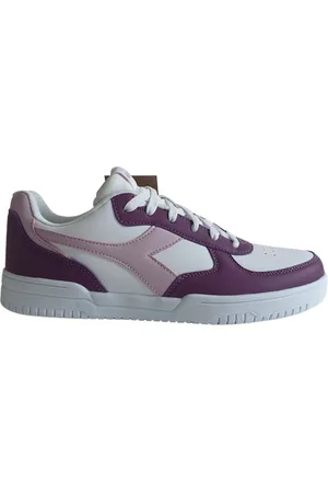 Diadora Femme, Chaussures, Violet, Taille: 37 EU Baskets blanches en simili cuir