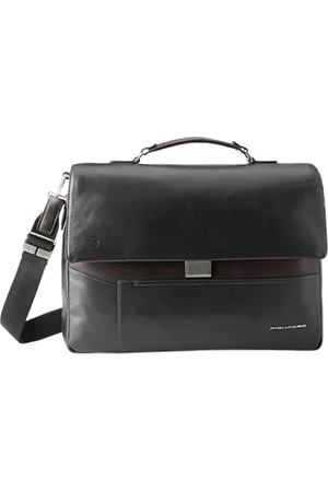 Piquadro Homme, Sacs, Brun, Taille: ONE Size Mallette en cuir noir organisateur de documents