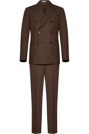 Boglioli Homme, Costumes, Brun, Taille: L Costume Marron à Double Boutonnage