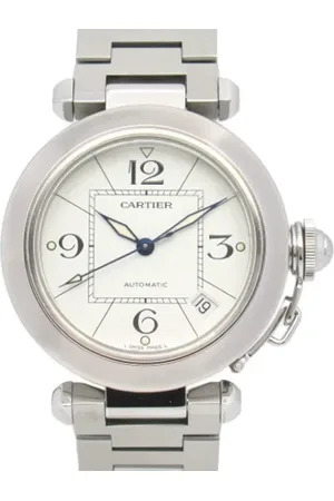 Cartier Femme, Pre-owned, Blanc, Taille: ONE Size Pre-owned Acier inoxydable montres