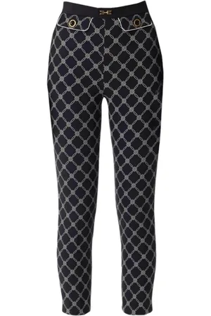 Elisabetta Franchi Femme, Pantalons, Noir, Taille: 42 FR Robe Élégante en 96% Polyester 4% Élasthanne
