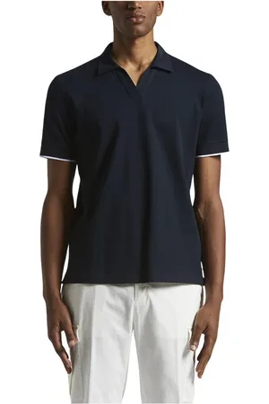 PESERICO SIGN Homme, Tops, Bleu, Taille: XS Polo léger en piqué de coton Supima