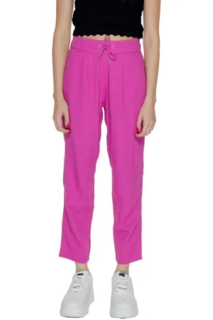 ONLY Femme, Pantalons, Rose, Taille: 44 FR L32 Jean & Pantalon en Lin Multicolore