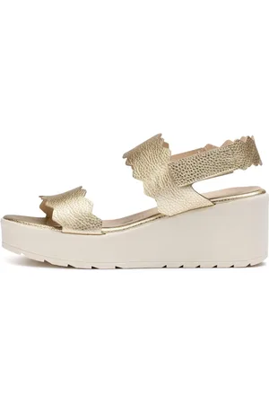 Wonders Femme, Chaussures, Jaune, Taille: 38 EU Sandalias Púrpura Oro, Color: Metalizados