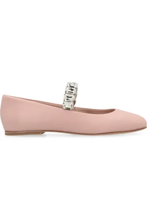 Casadei Femme, Chaussures, Rose, Taille: 40 EU Ballerines en Cuir Ornées