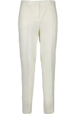 VERSACE Femme, Pantalons, , Taille: 36 FR Pantalon droit blanc avec détails Medusa