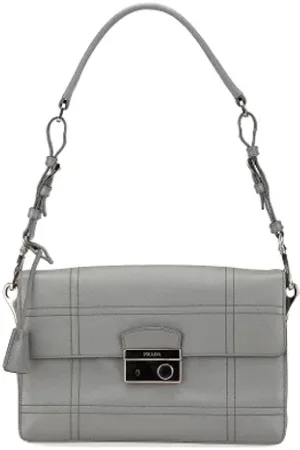 Prada Femme, Pre-owned, Gris, Taille: ONE Size Pre-owned Cuir sacs-prada