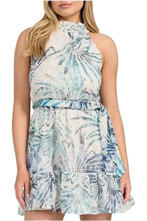 Guess Femme, Robes, Bleu, Taille: 40 FR Robe Élégante pour Femmes