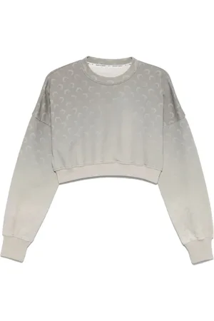 Marine Serre Femme, Sweatshirts et sweats à capuche, Gris, Taille: 38 FR Collection Pulls Gris