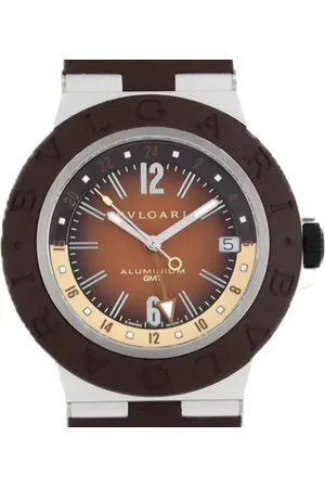Bvlgari Homme, Pre-owned, Brun, Taille: ONE Size Pre-owned Caoutchouc montres