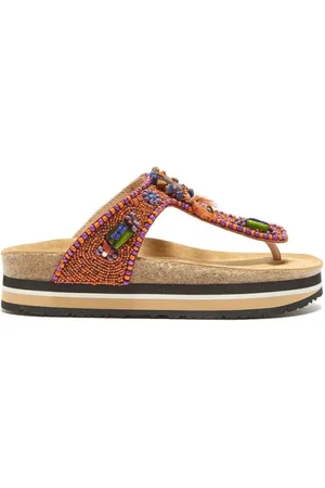 Maliparmi Femme, Chaussures, , Taille: 36 EU Perles de verre Résine Pompon Chaussures