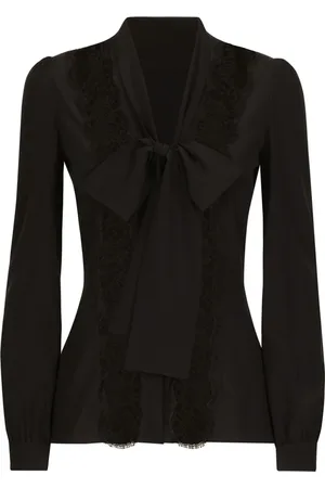 Dolce & Gabbana Femme, Blouses et Chemises, Noir, Taille: 38 FR Chemise Casual en Coton Noir