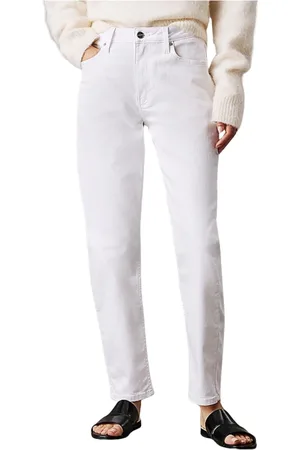 Calvin Klein Femme, Jeans, Blanc, Taille: W31 Jean Denim Blanc Slim Cheville