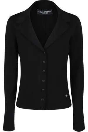 Dolce & Gabbana Femme, Vestes, Noir, Taille: 40 FR Veste Noire à Boutons