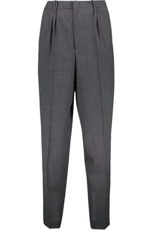 Dior Homme, Pantalons, Gris, Taille: M Pantalon Slim en Laine avec Plis