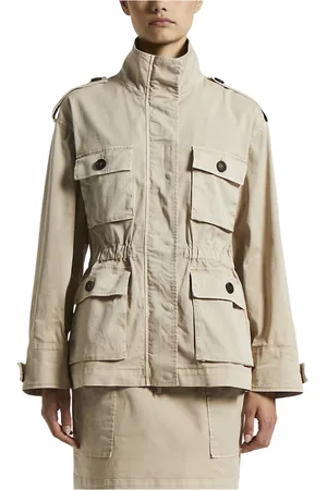 PESERICO SIGN Femme, Vestes, , Taille: 42 FR Veste saharienne en gabardine de coton stretch