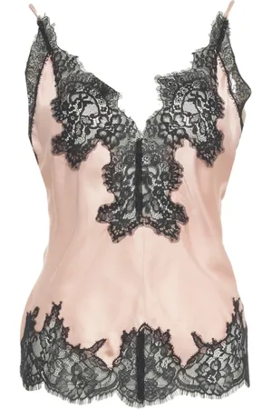 Herskind Femme, Tops, Rose, Taille: 36 FR Haut en Dentelle Rose Col en V