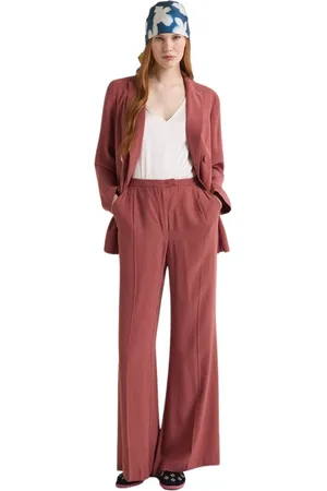 Maliparmi Femme, Pantalons, Rouge, Taille: 34 FR Pantalon Cady en Viscose Rouge