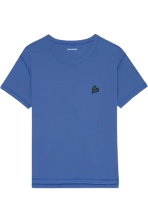 Zadig & Voltaire Femme, Tops, Bleu, Taille: 36 FR T-shirt en Coton Élégant