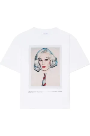 Etudes Homme, Tops, Blanc, Taille: S T-shirt à manches courtes avec impression Andy Warhol