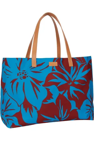 Gallo Femme, Sacs, Multicolore, Taille: ONE Size Sac de plage bleu clair pour femmes avec motif floral