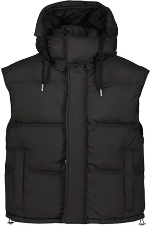 Ami Homme, Vestes, Noir, Taille: S Doudoune sans manches avec capuche